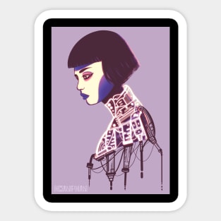 Cyber Girl Sticker